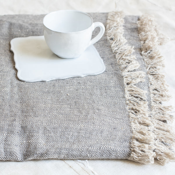 +Swedish Linen Herringbone Throws - The Lost + Found Department