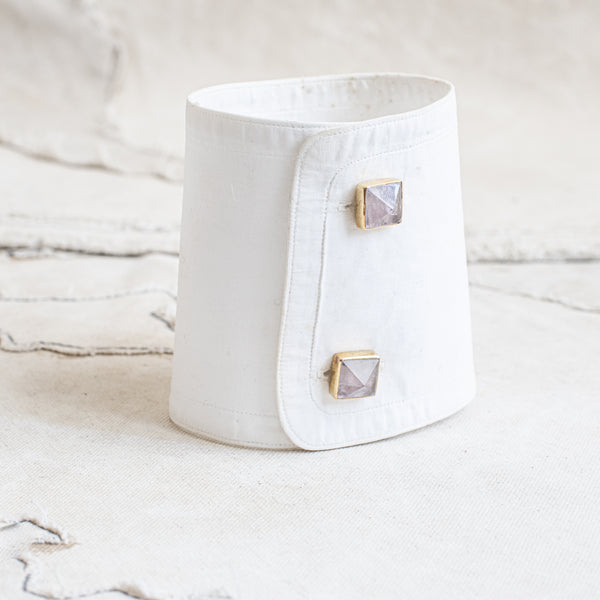 Cufflink - Rose Quartz - The Lost + Found Department