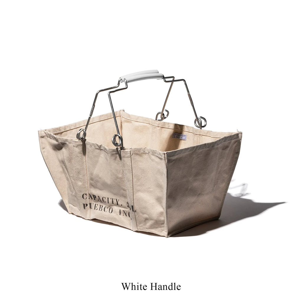 Accordion Market Basket - White Handle