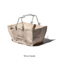 Accordion Market Basket - White Handle