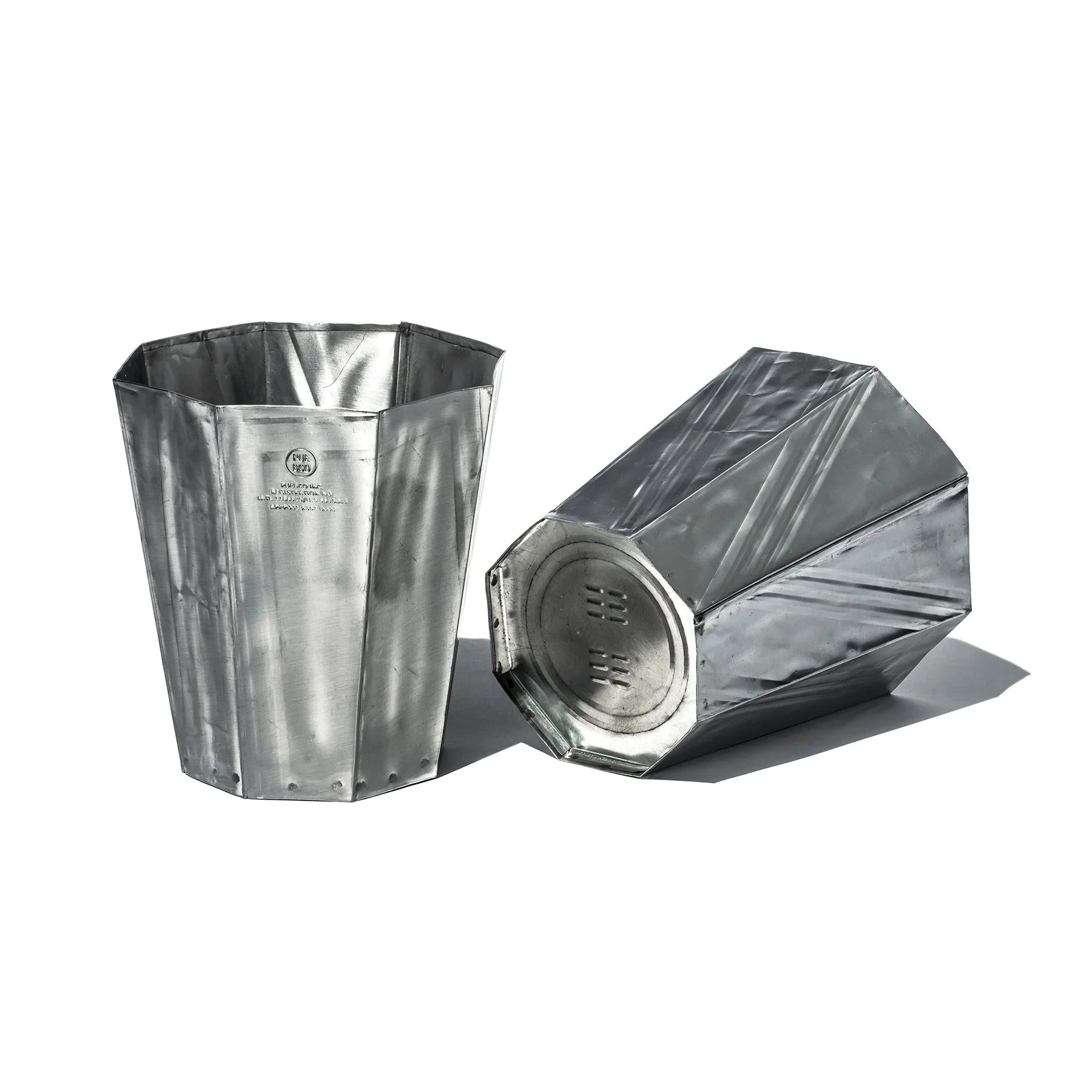 Recycled Steel Trash Can - Octagon