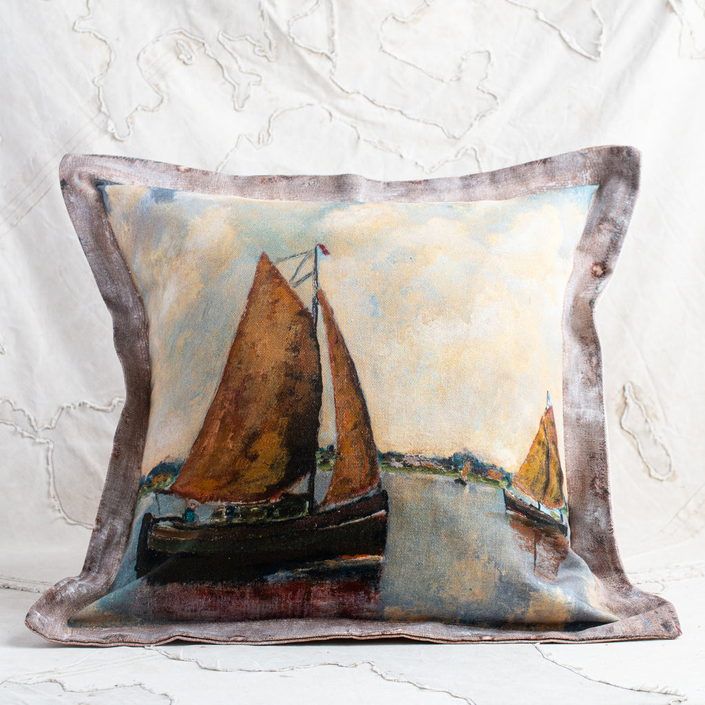 Swarm Heavy Canvas Cushion -  Two Sails