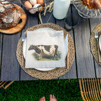Illustrated Linen Napkin Set of 6 - Farm Animals