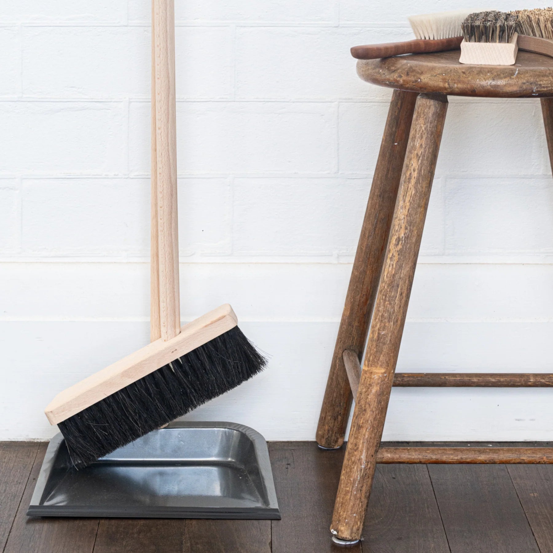 Dustpan & Brush - Beech Handle