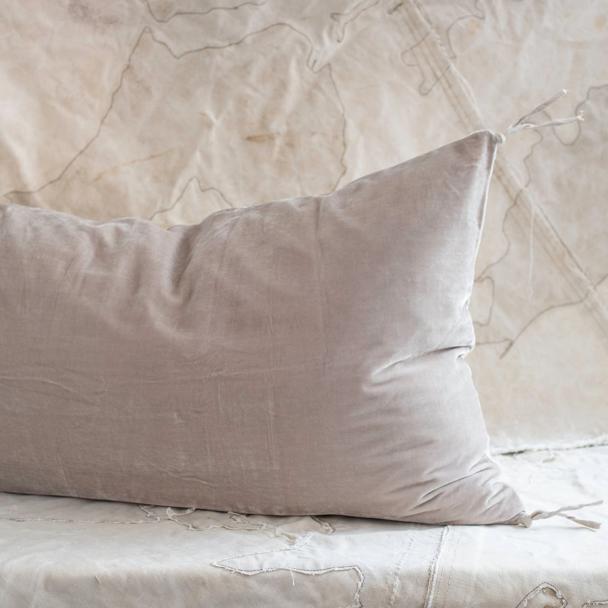 Bolster - Silk Velvet and Linen