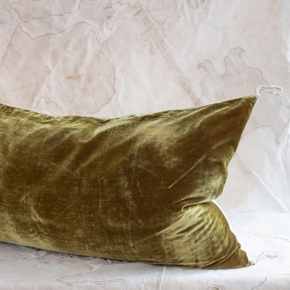 Bolster - Silk Velvet and Linen