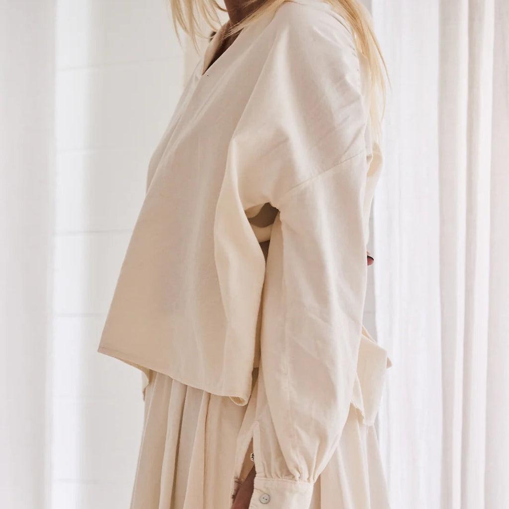 Mamapapa - Fennel corduroy blouse