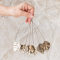 Leaf Hanging Ornament - antiqued silver