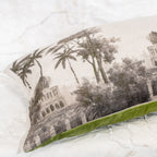 Badalpur Monochrome Linen & Velvet Cushion 50 x 100