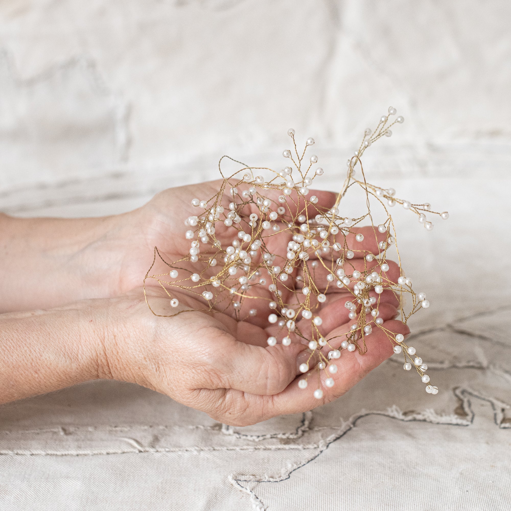 Pearl and Brass Garland