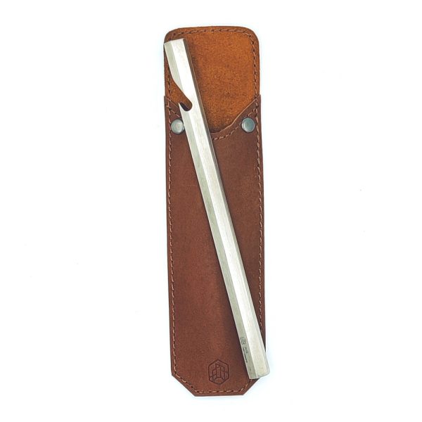 Bottle Opener with Leather Sleeve