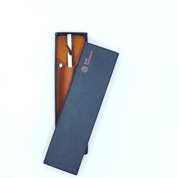 Bottle Opener with Leather Sleeve