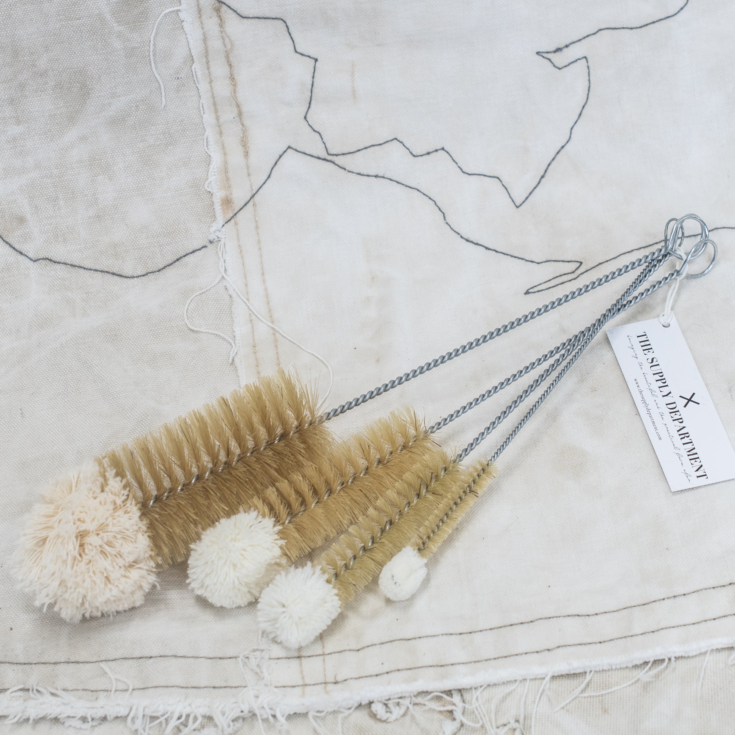 Bottle Brush Cotton Tipped Set/4