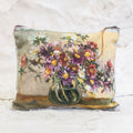Swarm Canvas Painting Zip Clutch -  Bouquet