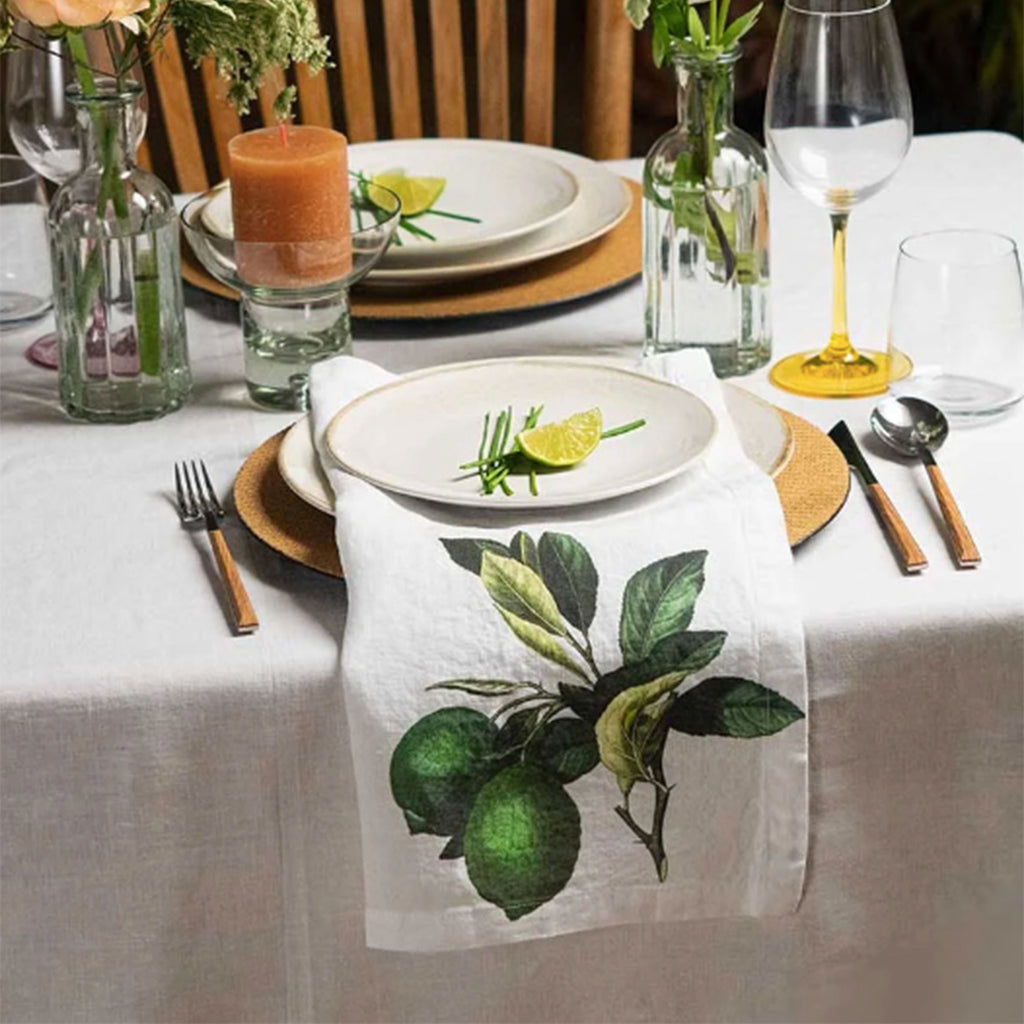 Illustrated Linen Napkins Set/6 -Citrus