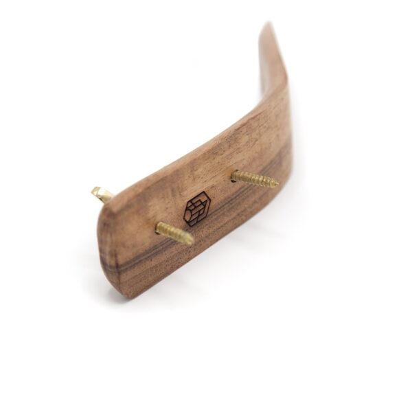 Coat Hook Wood & Brass