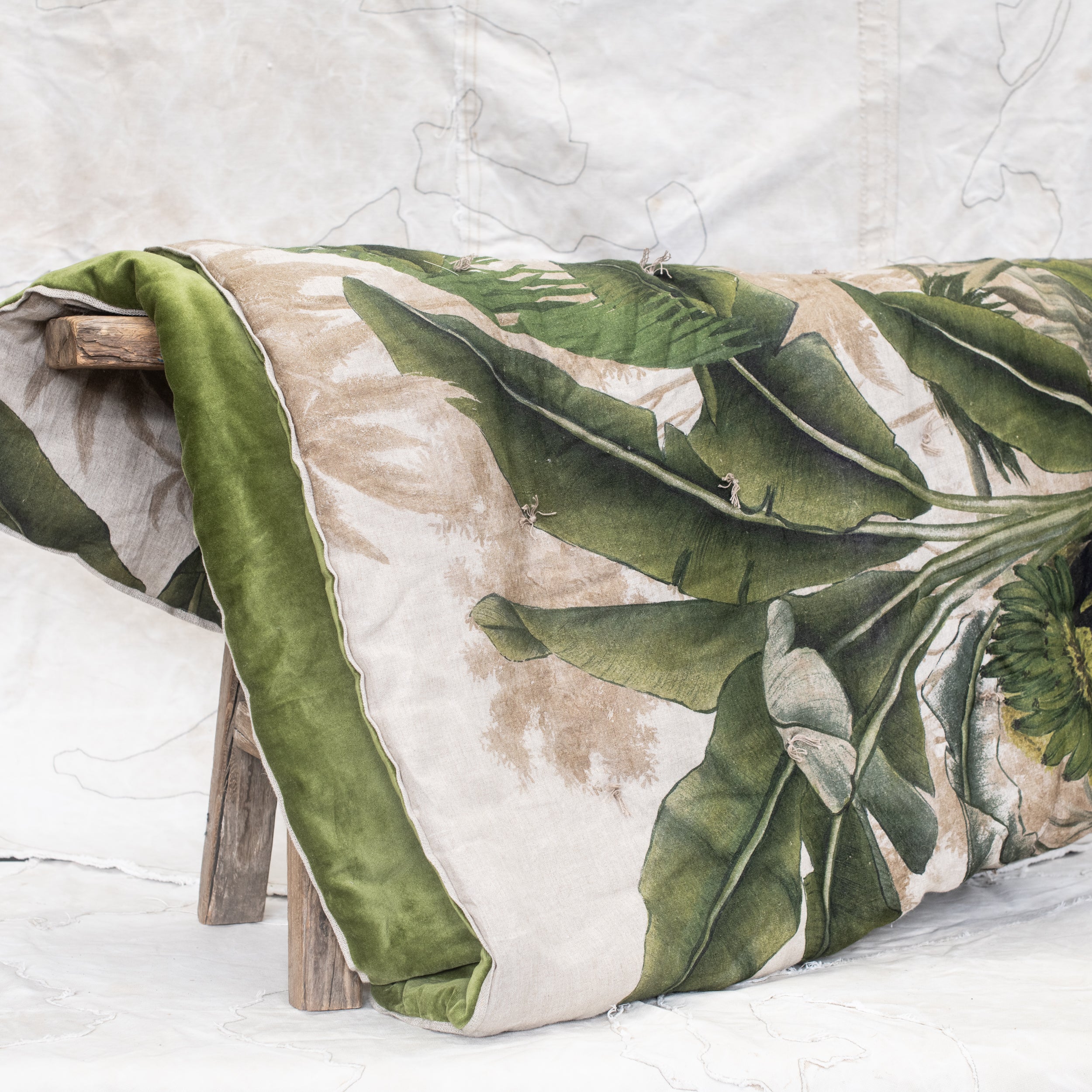 Cochin Printed Linen Bed Runner 90x200