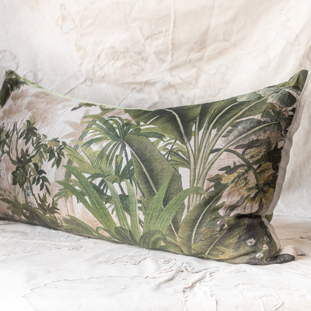En fil d' Indienne France - Cochin Linen Printed Cushion - 50x100cm