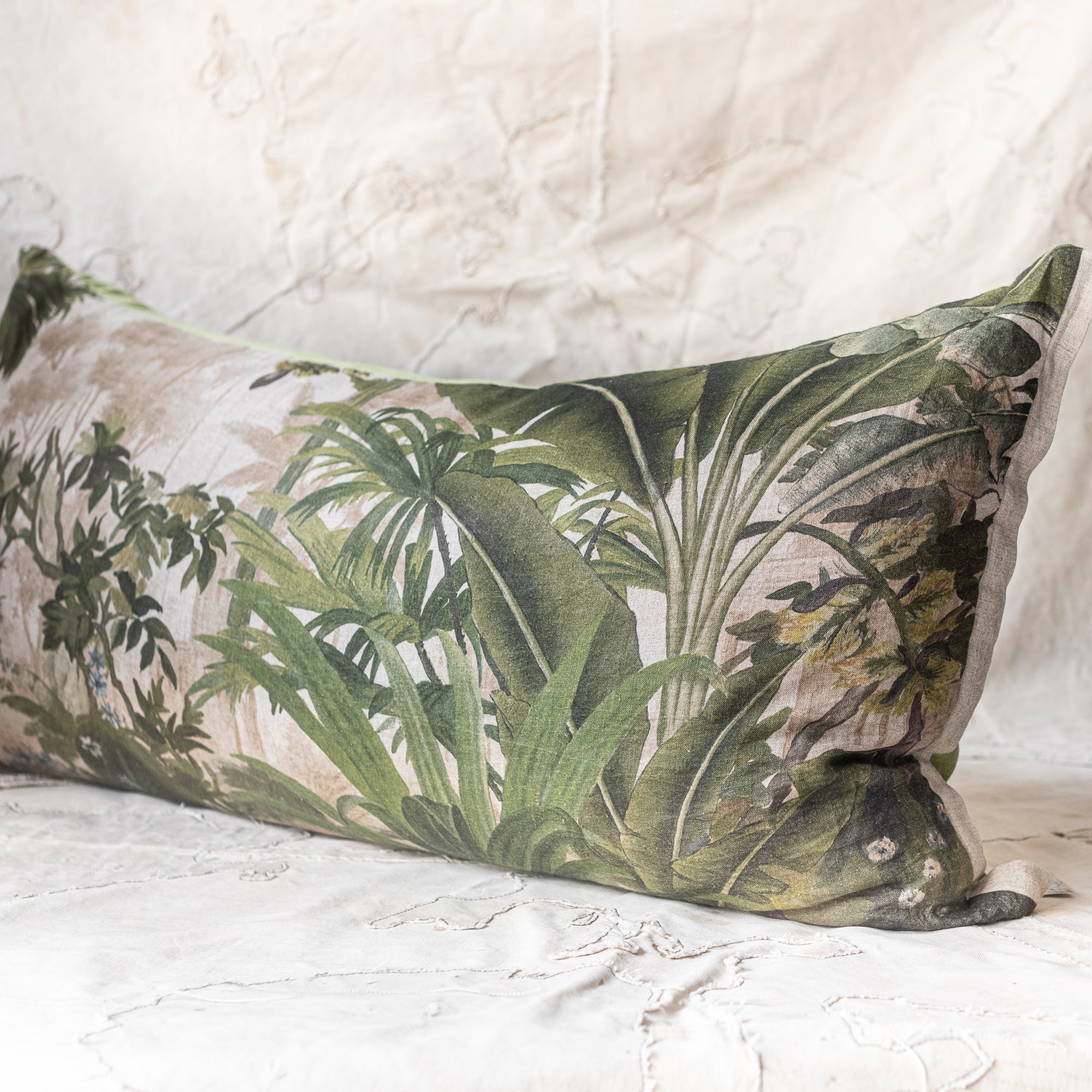 En fil d' Indienne France - Cochin Linen Printed Cushion - 50x100cm