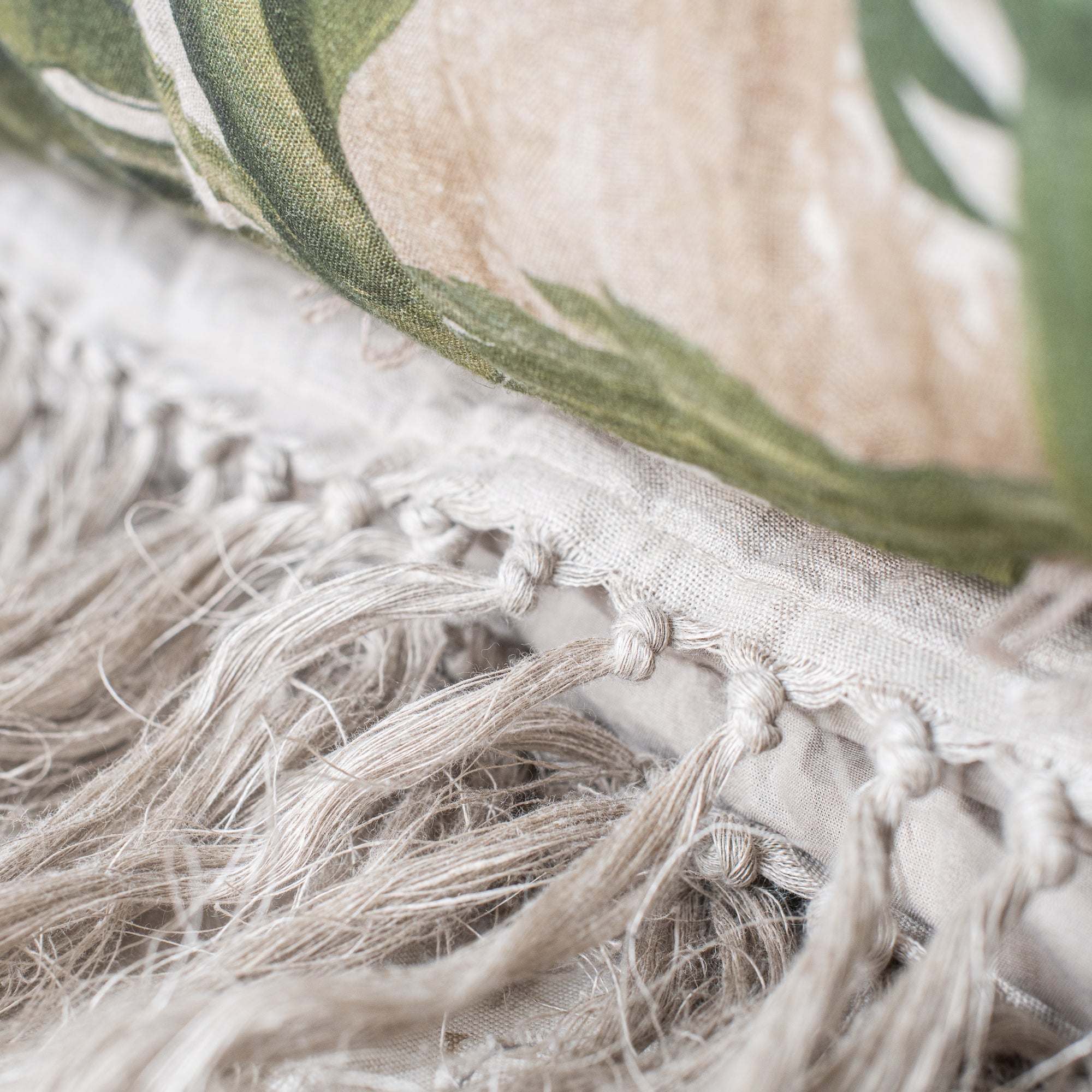 En fil d' Indienne France - French Cochin Linen Bed Runner / Throw 140 x 250 by en fil d' Indienne France