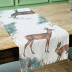Illustrated Linen Table Runner - Wild Animals