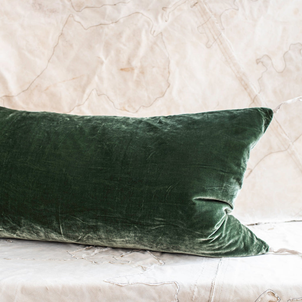 Bolster - Silk Velvet and Linen