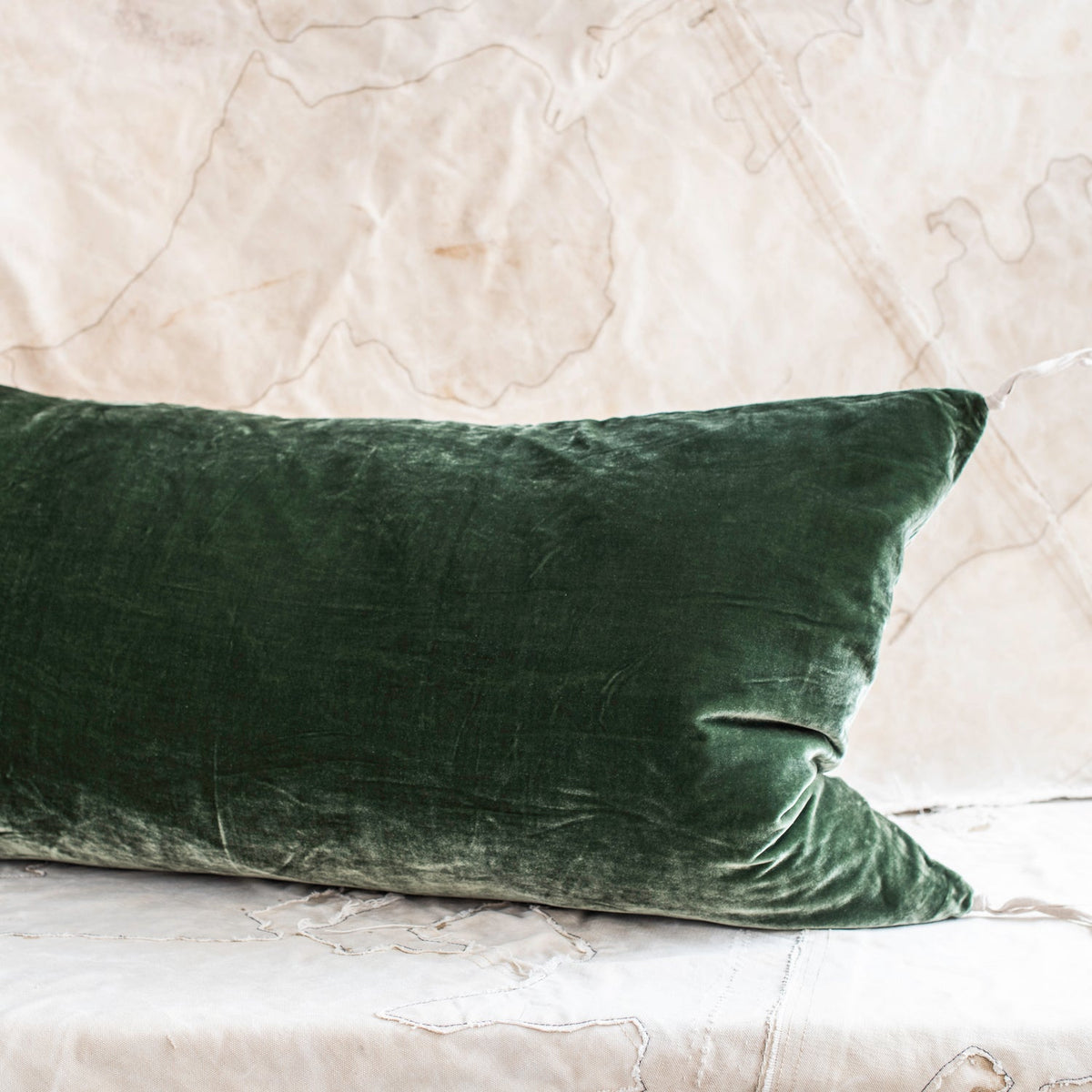 Bolster - Silk Velvet and Linen