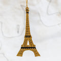 Velveteen Ornament- Gold Eiffel Tower