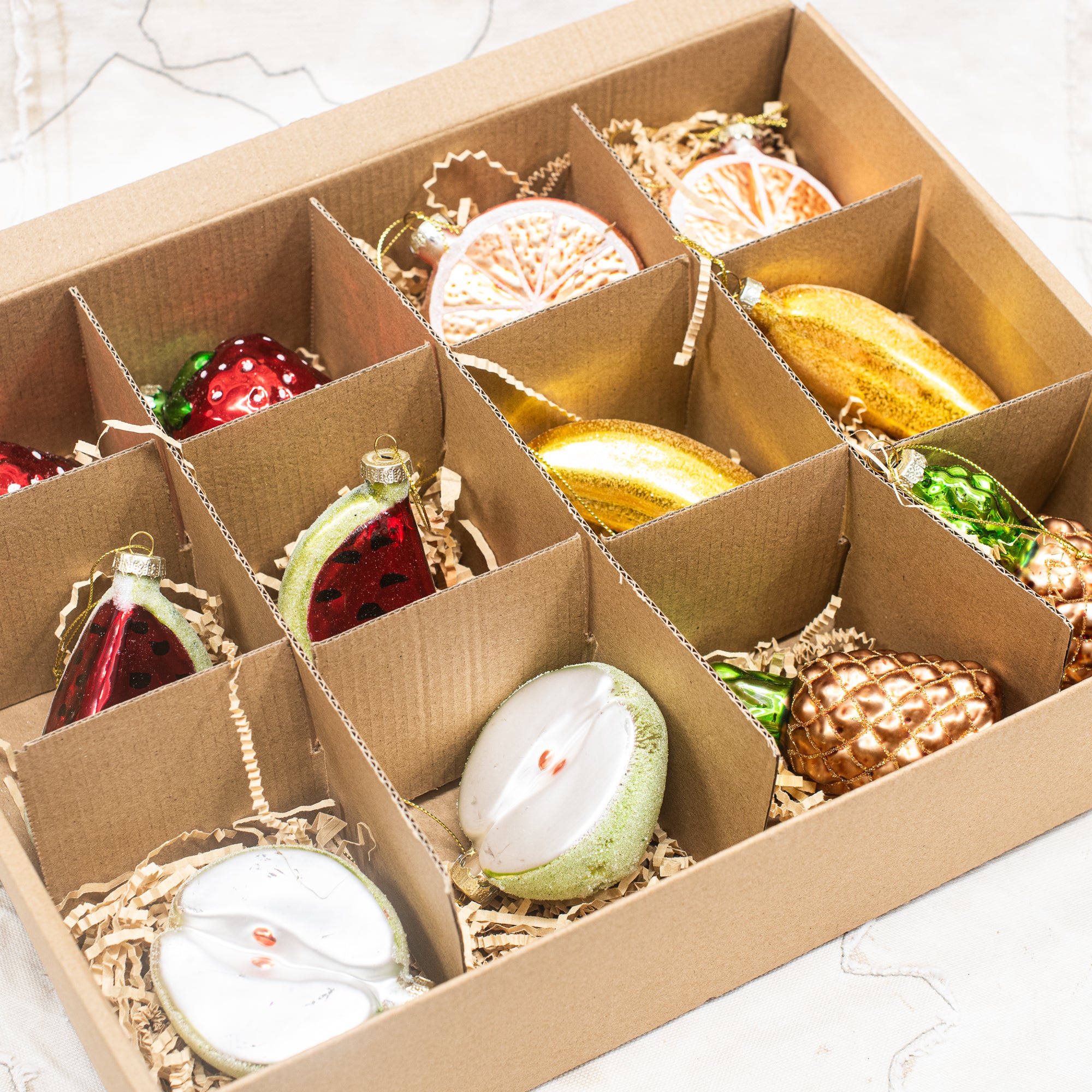 Glass Fruit Christmas Decoration