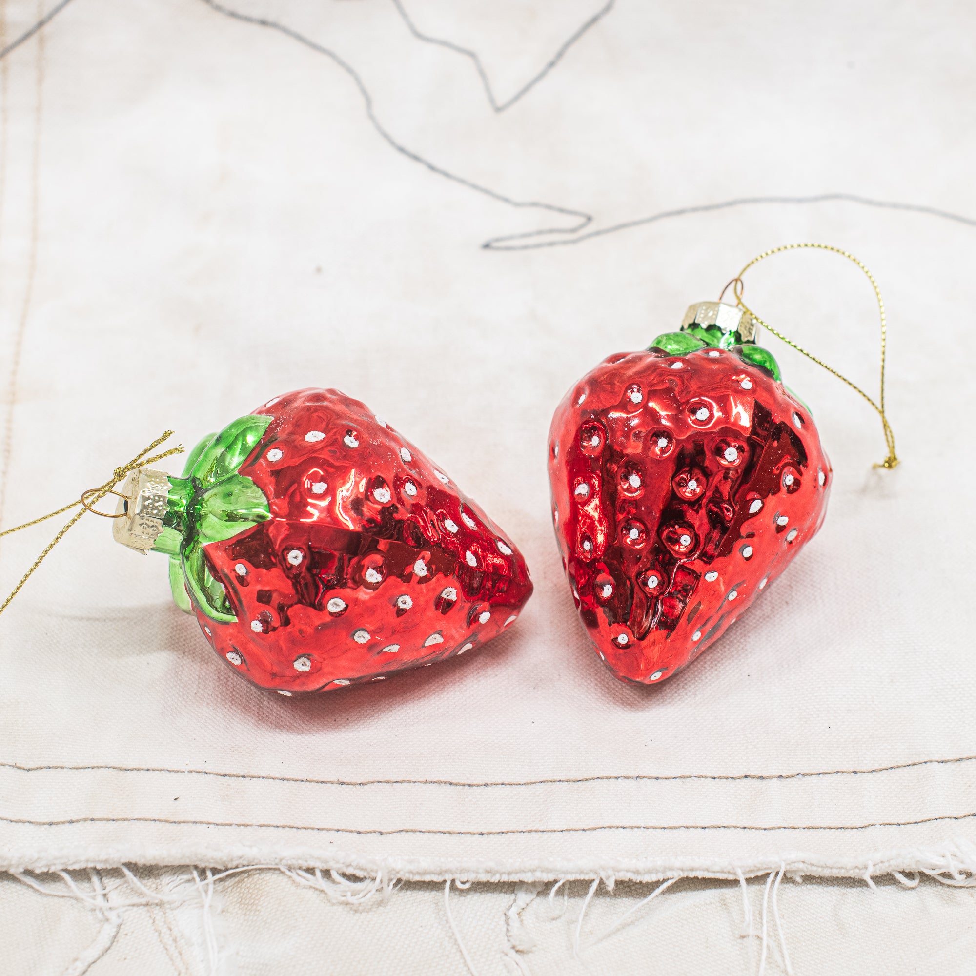 Glass Fruit Christmas Decoration