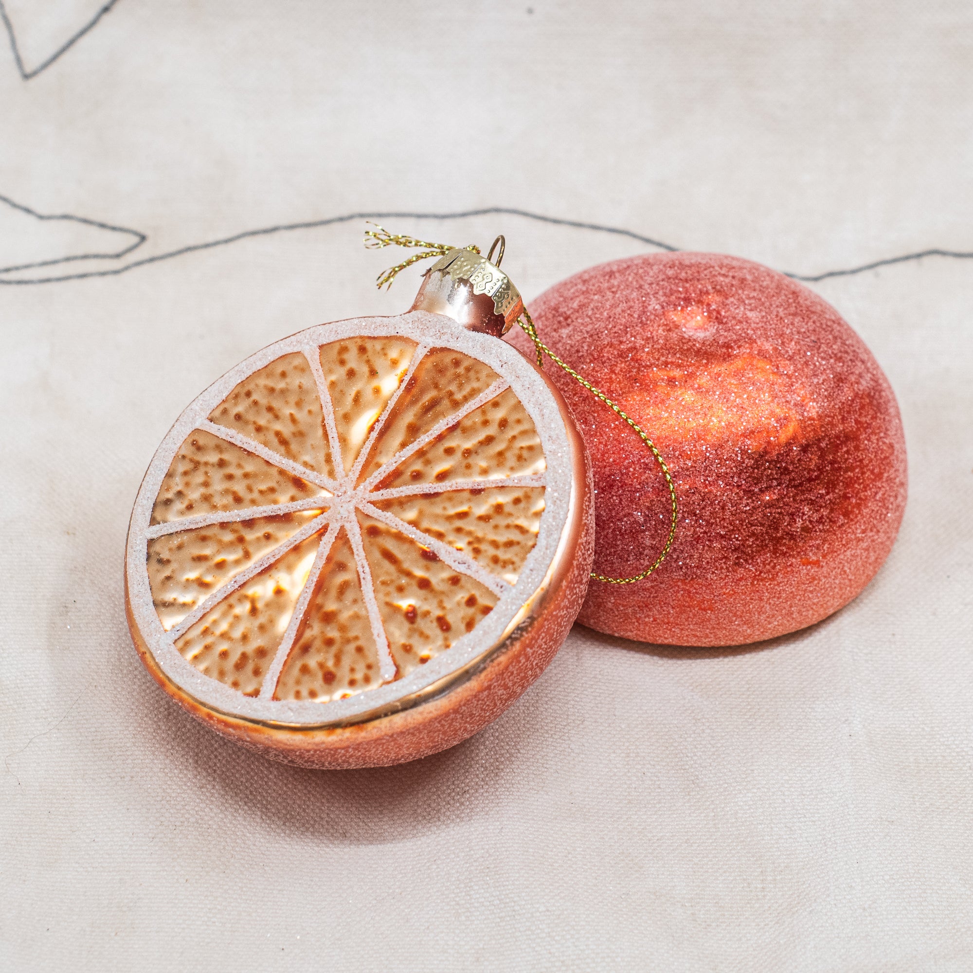 Glass Fruit Christmas Decoration