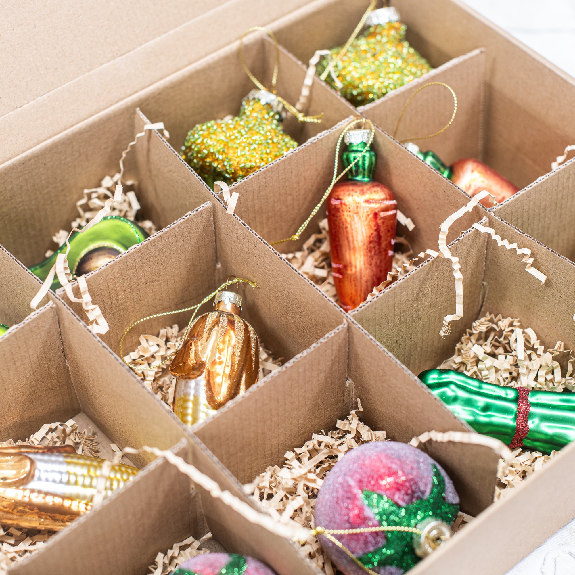 Glass Vegetables Christmas Decoration