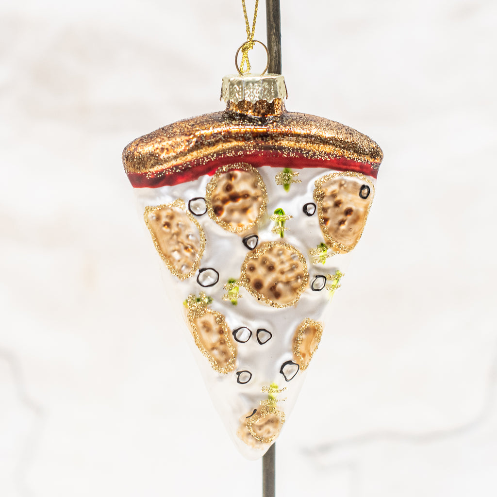 Glass Pizza Christmas Decorative
