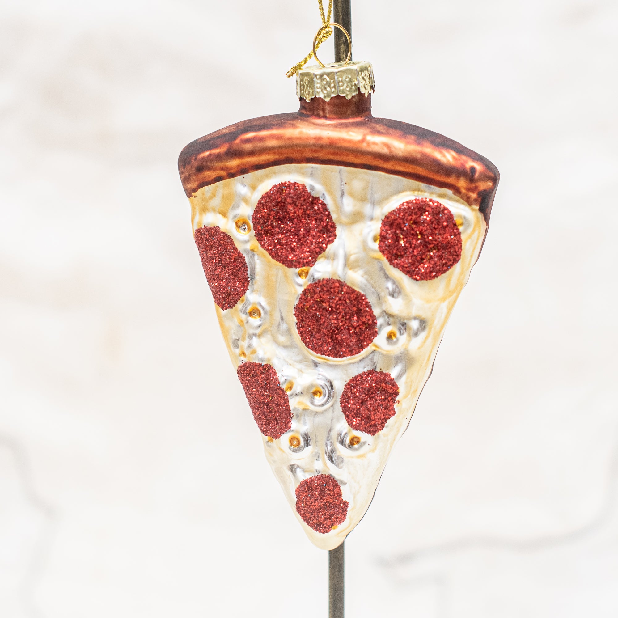 Glass Pizza Christmas Decorative