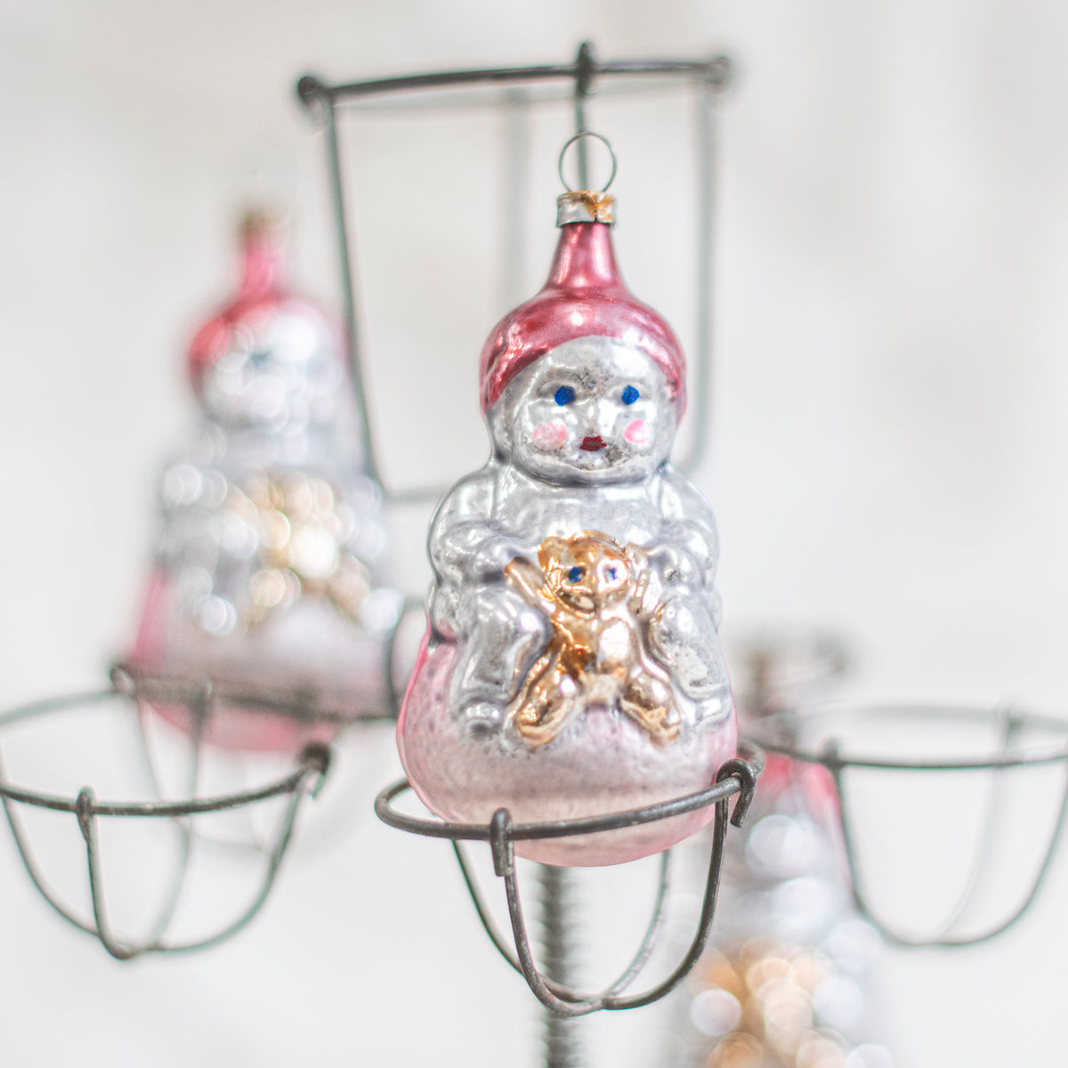 Glass Ornamentation - Baby With Teddy