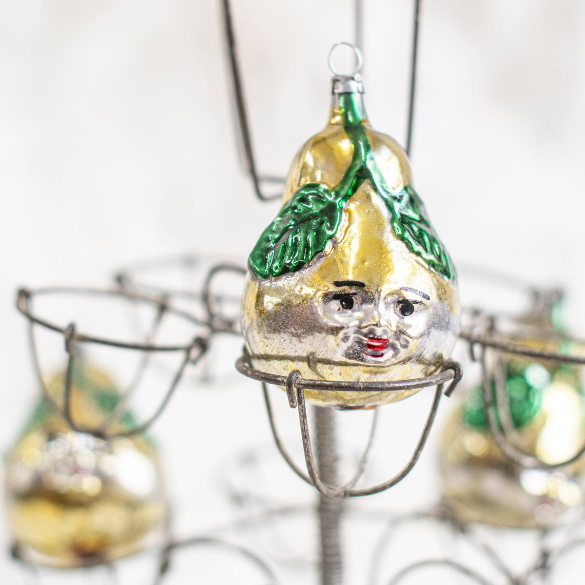 Glass Ornamentation - Pear w Face