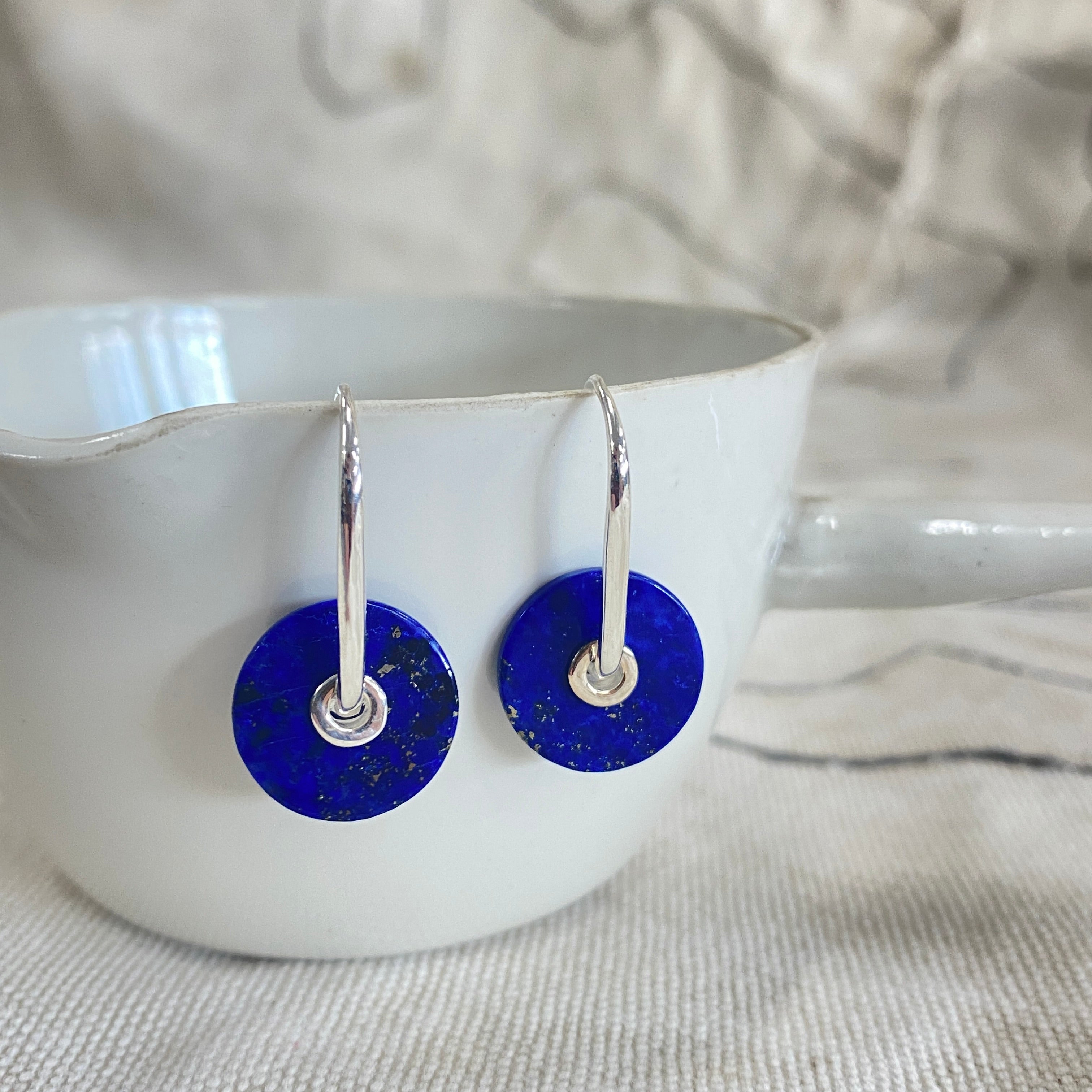Baie Earrings Blue -Sterling Silver