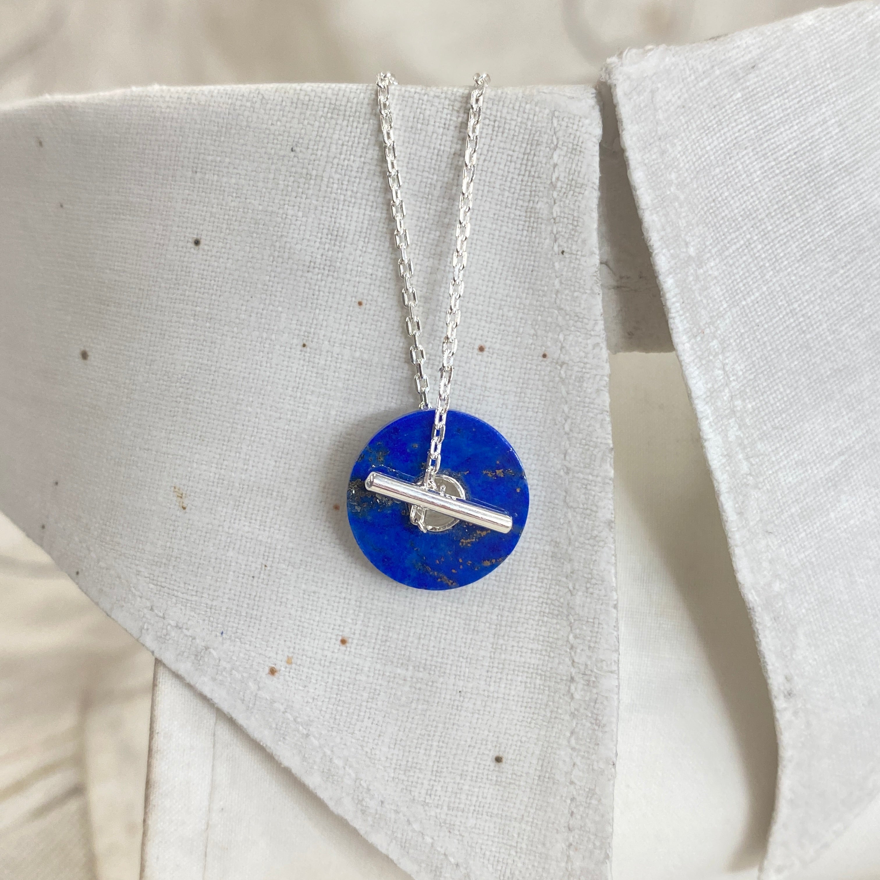 Baie Necklace Blue - Sterling Silver