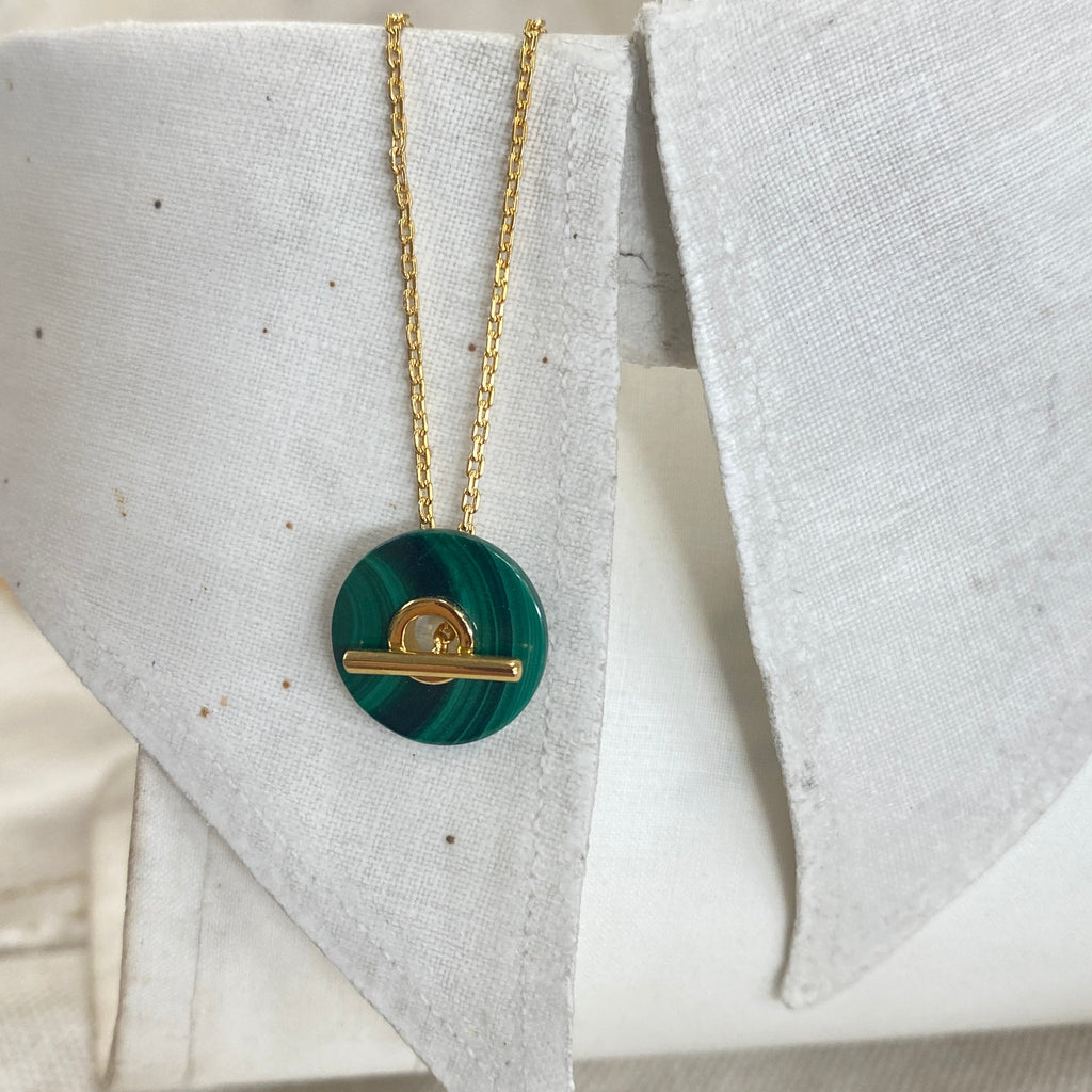 Baie Necklace Green - Gold