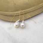 Baroque Freshwater Pearl Thread & Bar Earring