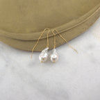 Baroque Freshwater Pearl Thread & Bar Earring
