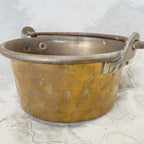 Antique Brass Swing Handle Pot from France