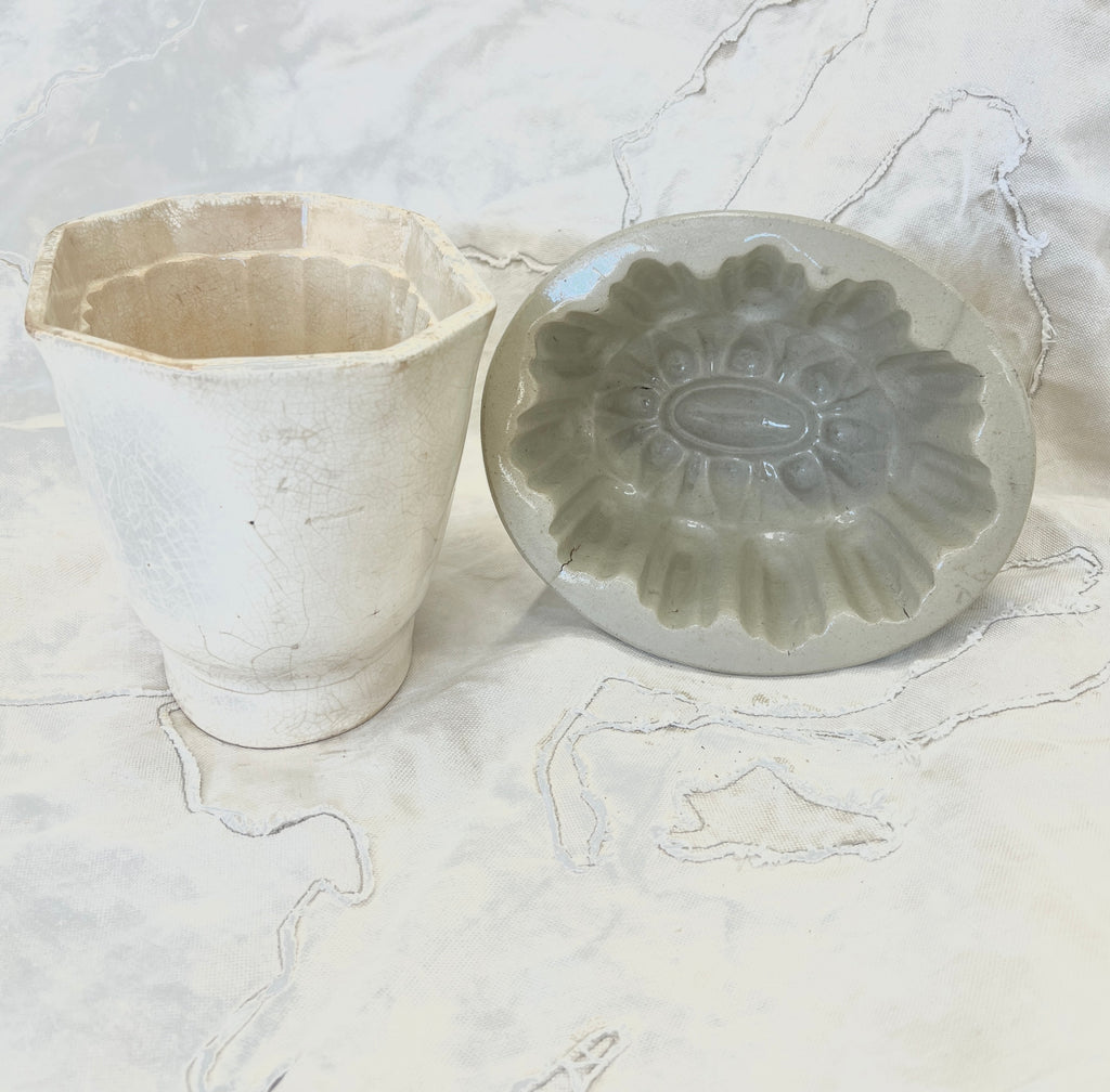 Antique Ceramic Pudding Jelly Moulds