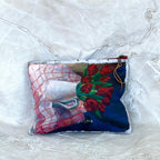 Swarm Canvas Painting Zip Clutch -  Tulip