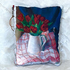 Swarm Canvas Painting Zip Clutch -  Tulip