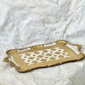 Italian Gold Leaf Tray with Handle Rectangular #1