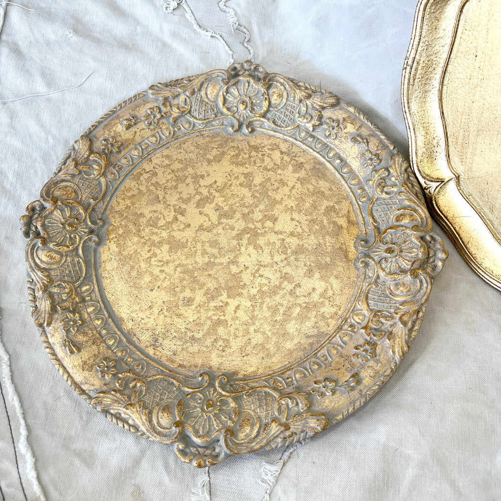Round Charger Plate - Muted Gold/ Italian Tray #7