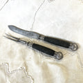 Antique Stag handled Carving set