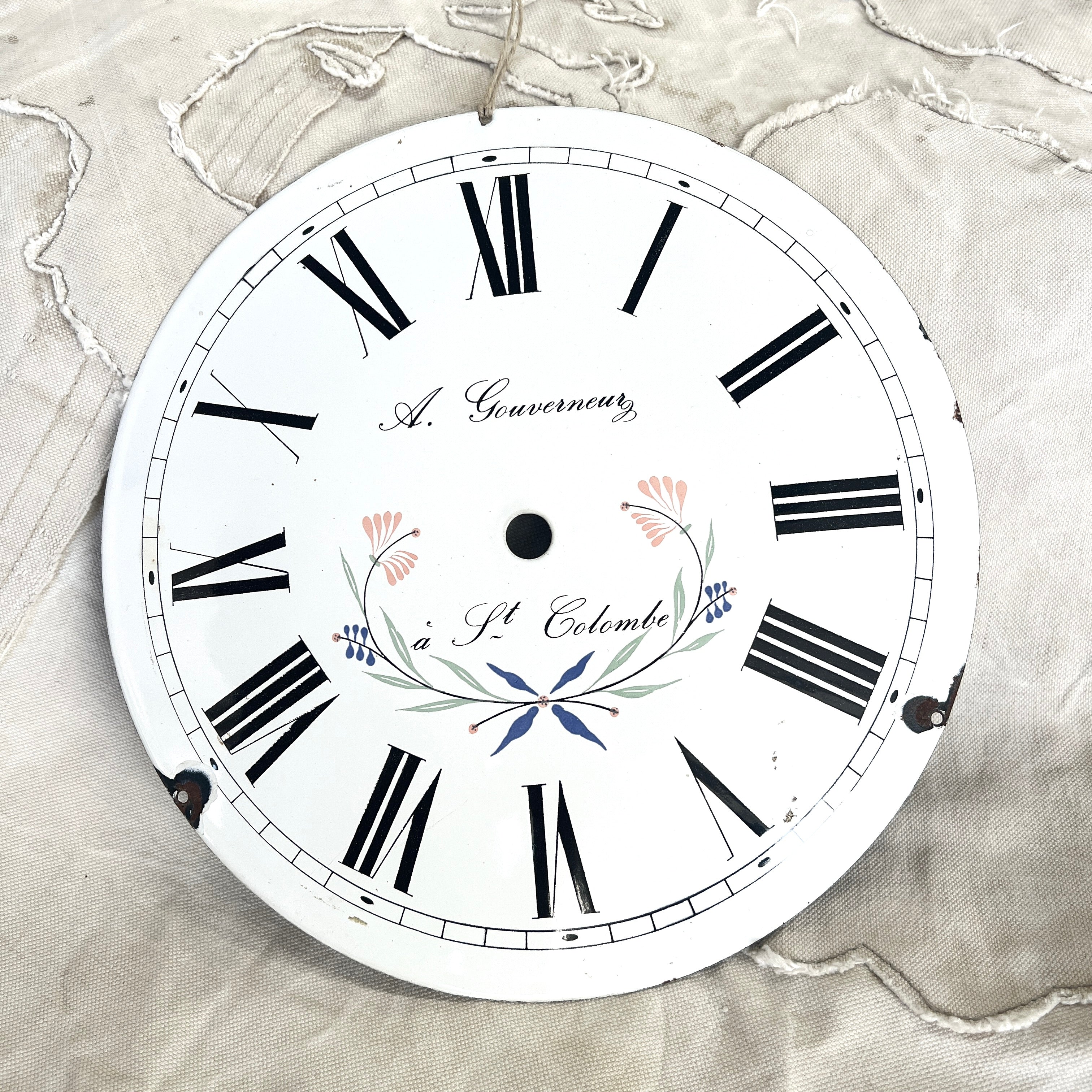 Antique Enamel Clock face