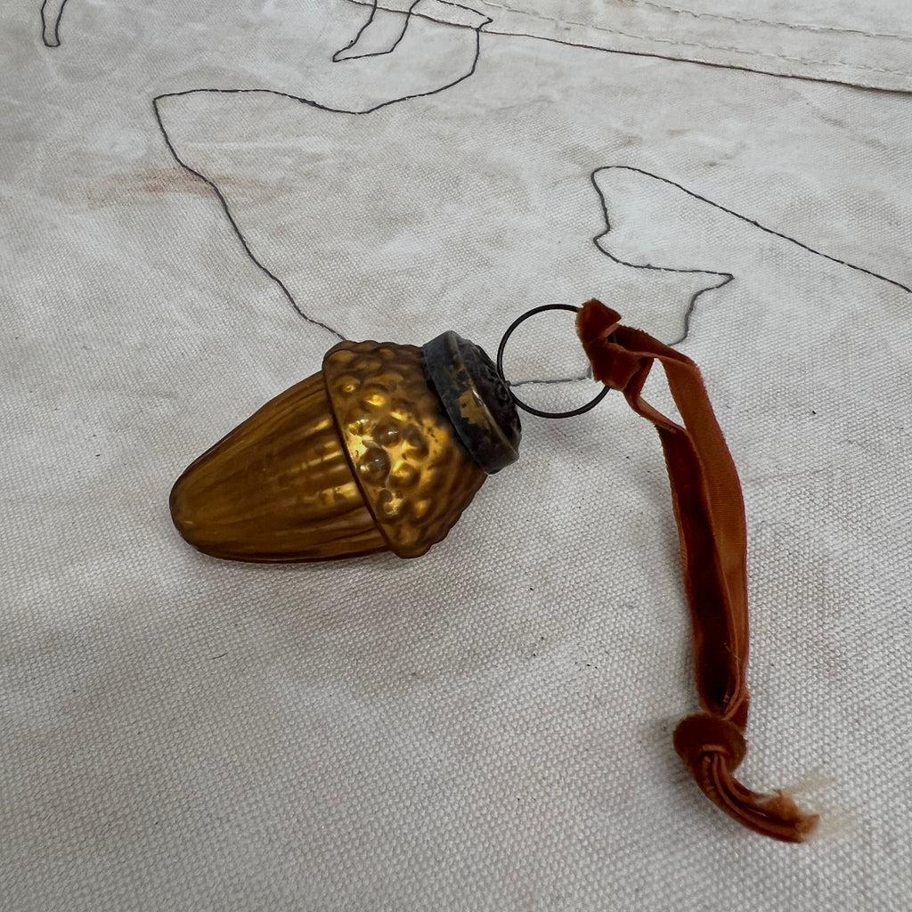 Glass Golden Acorns